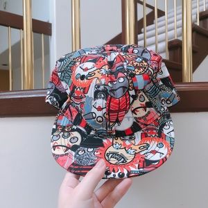 Hippy SnapBack with colourful anime decorations